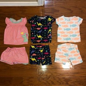 Carters 18M Summer Pjs Lot of 3 Girls